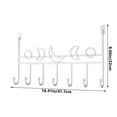 thumbnail image 3 of Hauiodp Over The Door Hook, Towel Rack & Coat Rack Hanger, Heavy-Duty 7 Hooks Organizer Rack, Multiple Uses Over Door Coat Rack Apply to Clothes, Bags, Bathroom, Bedroom, Kitchen, 3 of 6