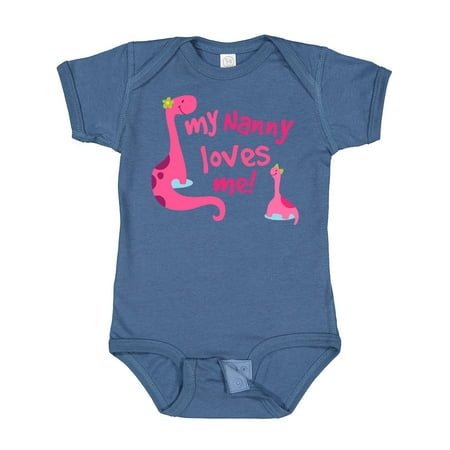 

Inktastic My Nanny Loves Me Gift Baby Girl Bodysuit