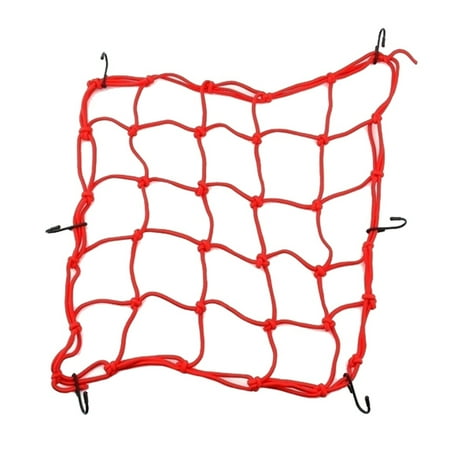 

Hloma 40x40cm Motorcycle Elastic Helmet Rope Cord Luggage Cargo Bungee Net