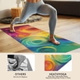 thumbnail image 4 of Colorful Tie Dye Circular Spiral Pattern Hot Yoga Mat Towel Non Slip for Hot Yoga - Quick-Drying Yoga Mat Cover with 4 Corner Pockets with Travel Bag - Hot Yoga Towel Non Slip 70"x26", 4 of 6