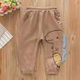 thumbnail image 2 of Odeerbi Toddler Boys Girls Dinosaur Sweatpants Cotton Jogger Pants Child's Baby Printed Long Workout Pants Athletic Pants Cute Full Length Pants Brown, 2 of 4