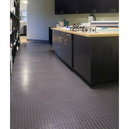 Light Grey Coin Top 20.5-in x 0.25-in Interlocking Tiles (Case 8)