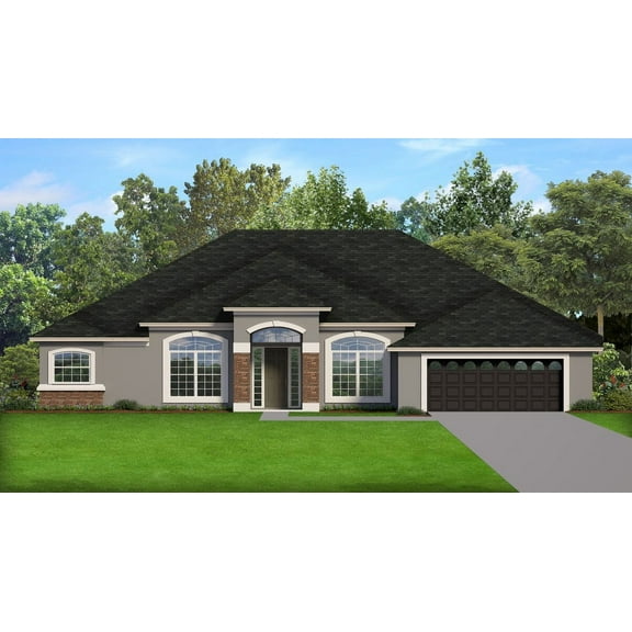 556-24302: Traditional Luxury 3 Bed, 2 Bath Luxury Home Plan, 2430 Sq Ft: Full Blueprints with License to Build by Home Plan Marketplace - Lesuto