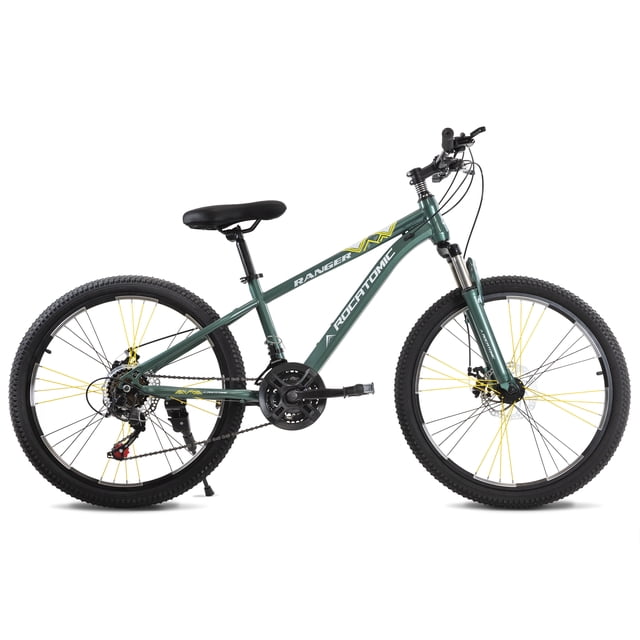 Rocatomic | Bicicleta Ranger | Rodada 24 | 21 Velocidades | Frenos Disco Mecánico | Cuadro 13” | Suspensión Delantera (Verde)
