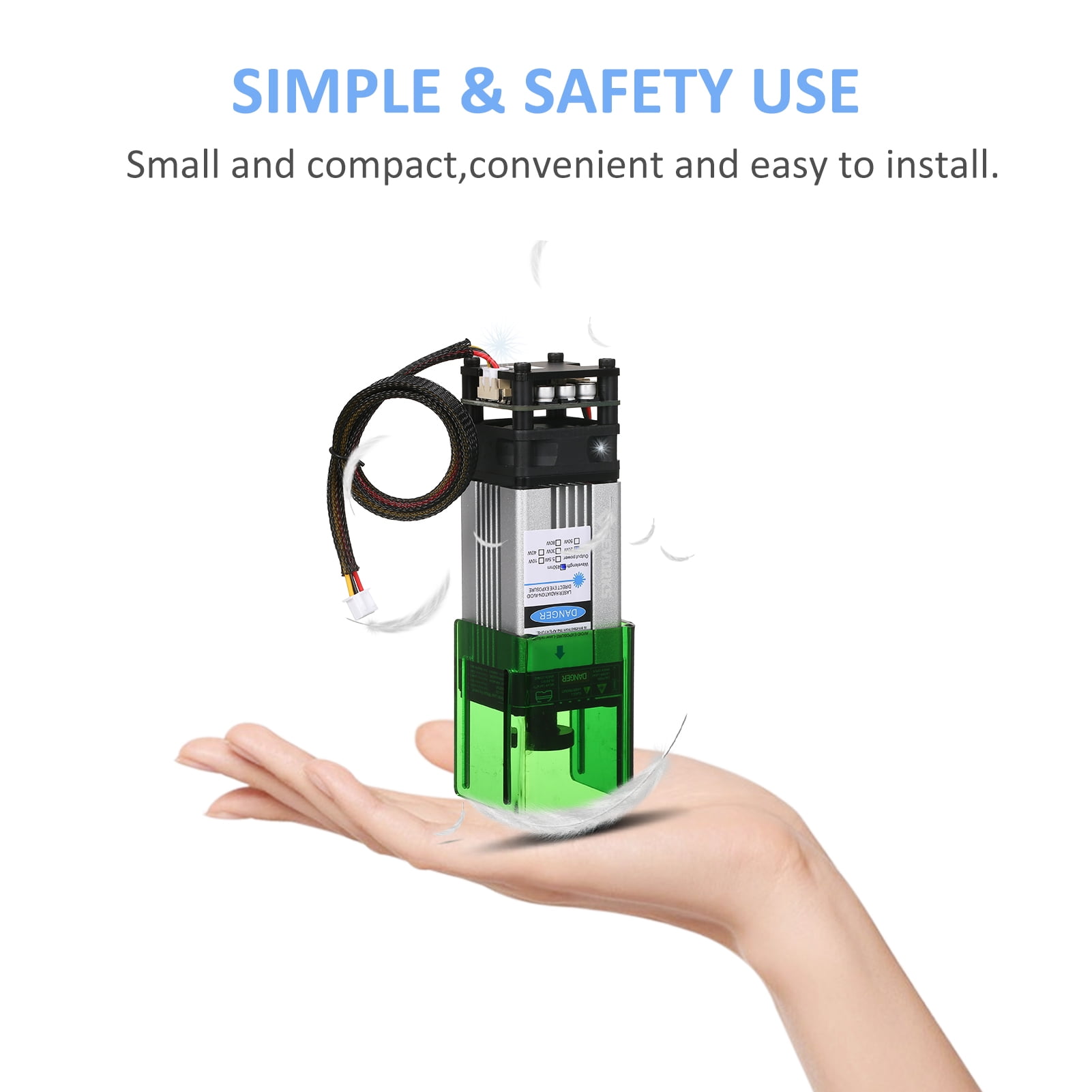 Engraving Module,With Cover Diy Craft Cutter 3d Leather Fabric Speed Cutter Craft Wood Leather - Hands-free Router Diy 20w Head Printer Router Paper Diy Wood Cover Adjustable 3d Printer