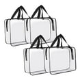 thumbnail image 2 of Bolsas de aseo transparentes con asa superior, transparentes y portátiles para mujeres y hombres, bolsa de maquillaje 4 piezas, 2 of 8