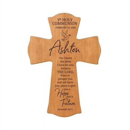 LifeSong Milestones 8x11.25in Black Wall Cross_Ashton 1st Holy Communion