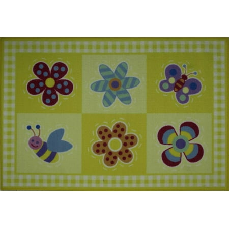 - fun rugs olive kids flowerland rug - 3'3'' x 4'10''