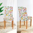 thumbnail image 3 of Yayeee 4 Pack Dining Chair Covers Stretch Parson Chairs Slipcovers Seat Protector, Cute Vegetables, 3 of 6