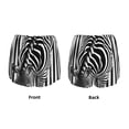 thumbnail image 6 of Uemuo Optical Zebra Illusion Pattern Women's Athletic Shorts High Waisted Running Shorts with Liner Pockets Gym Elastic Workout Shorts-X-Large, 6 of 9