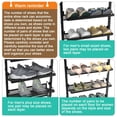 thumbnail image 3 of Organizador de zapatos Bukfen Over The Door, 6 niveles, ajustable, negro, 3 of 8