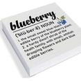 thumbnail image 3 of Zomyto 7x7 IN Farmhouse Blueberry Wooden Box Sign Art Desk Decor Country Blueberry Definition, 3 of 6