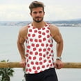 thumbnail image 6 of Pofeuu Cartoon Strawberry Print Men's Workout Tank Tops Sleeveless Muscle Gym Shirt Quick Dry-Large, 6 of 7