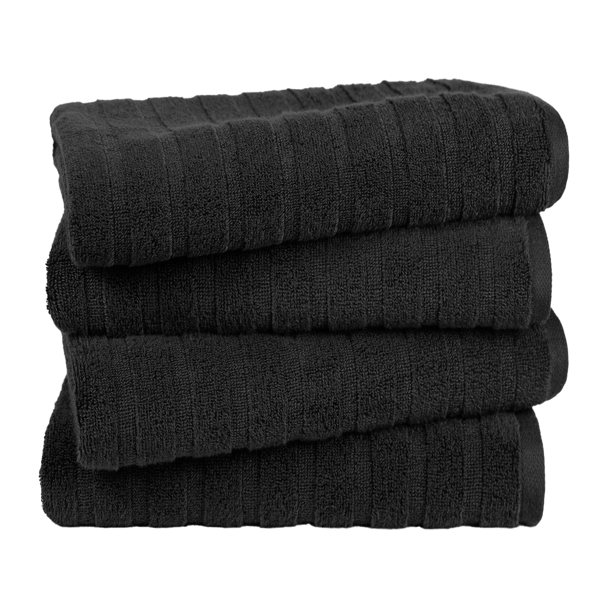 Everyday Home by Trident Quick Dry 4 Bath Towels, 100% Cotton , lightweight,Soft, Absorbent, Bathroom Towels, 4 Bath 27"x54", Black