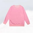 thumbnail image 6 of HAOTAGS Kids Round-Neck Long-Sleeve Sweatshirts (Ages 1 to 13) Lightweight, Soft Pullover Top for Boys and Girls Pink Size 8, 6 of 6