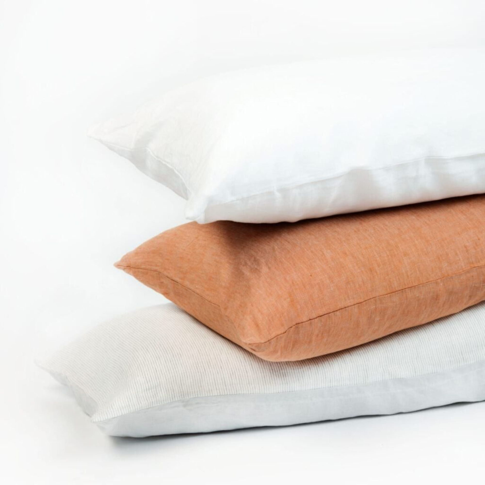 French Linen Body Pillow with removable Sham - White | BOKSER HOME