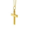 thumbnail image 3 of Precious Stars 14K Yellow Solid Gold Traditional 1.02" Cross Unisex Religious Pendant with 18" Chain Necklace, 3 of 7