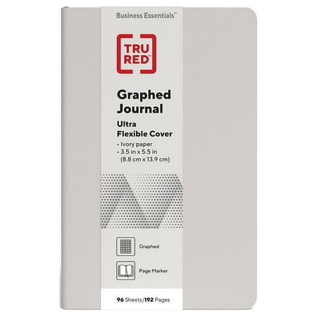 UPC: 0718103318761 | TRU RED Small Ultra Flexible Graph Journal Gray TR54767
