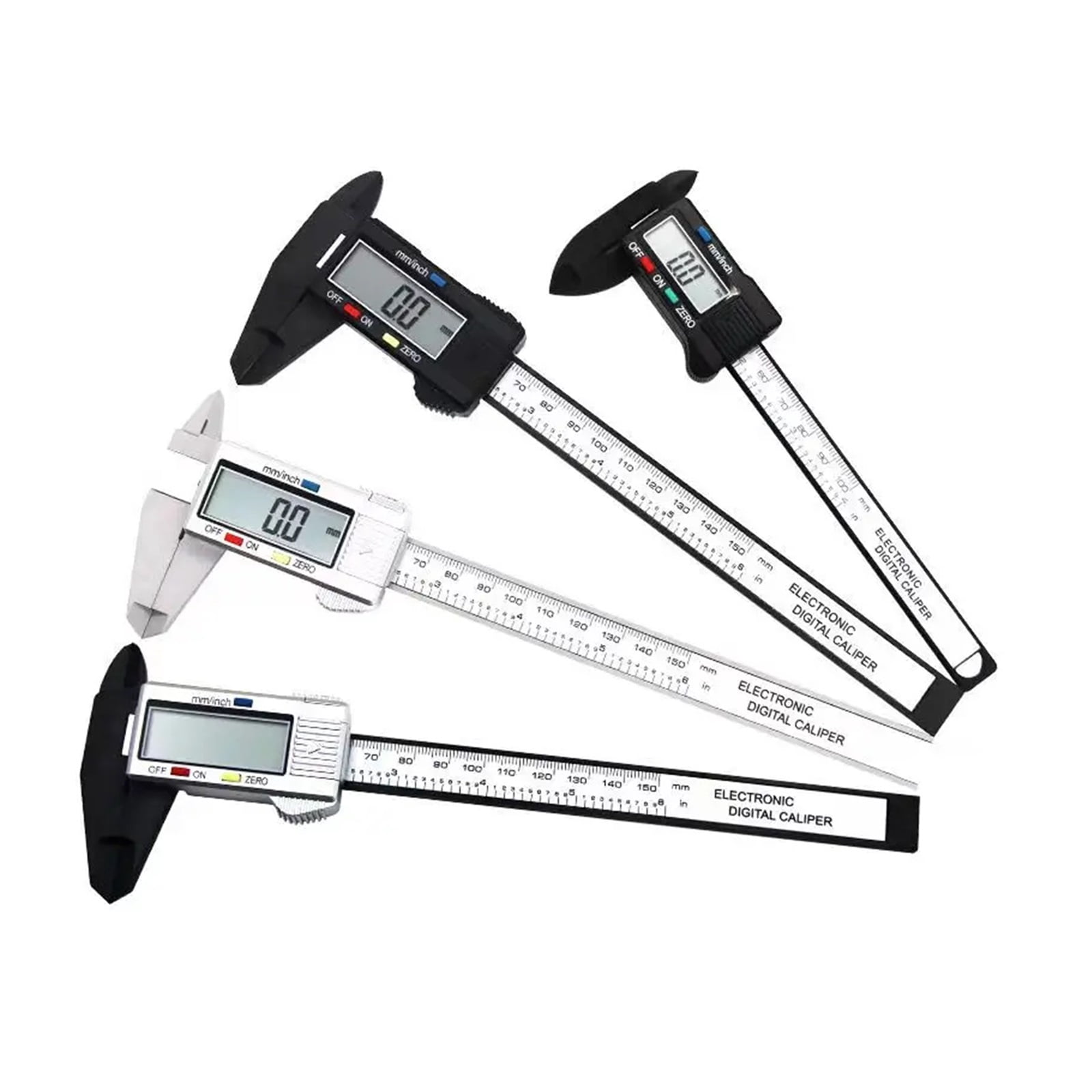150mm 100mm Electronic Digital Caliper Carbon Fiber Dial Vernier Caliper Gauge Micrometer Measuring Tool Digital Ruler ,Precision Measuring