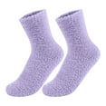thumbnail image 3 of LWNYDPLSD Womens Socks Work Socks Women Fuzzy Fluffy Cozy Slipper Socks Warm Soft Winter Plush Home Sleeping Socks Yellow, 3 of 8