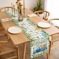 thumbnail image 3 of Green Plaid Easter Table Runner 60 Inches Long Farmhouse Dress Scarves, Blue Truck Spring Floral Bunny Animals Dining Tablerunner for Coffee Table/Kitchen Island/Party Décor, 13" x 60", 3 of 8
