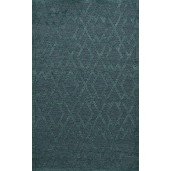 Dalyn Dover Area Rug DV1 Dv1 Teal Diamond Lines 9' x 12' Rectangle