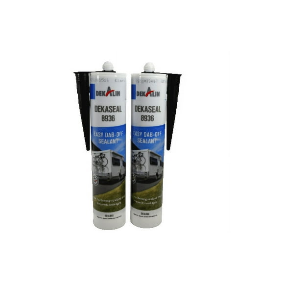 DEKALIN Dekaseal 8936 2 Pack 310ml Cartridge Plastic-Elastic Black Sealant / Adhesive