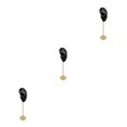 thumbnail image 1 of kurtrusly Earring Display Stand Human Ear Model Organizer Holder Showcase Stud Jewelry Left Ear Black Height: 18cm 3Set, 1 of 6