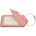 thumbnail image 2 of Naloa Houndstooth With Red And White Luggage Tag for Suitcase Leather Baggage Tag with Stainless Steel Loop Privacy Cover for Women Men Girls-2 PCS, 2 of 5