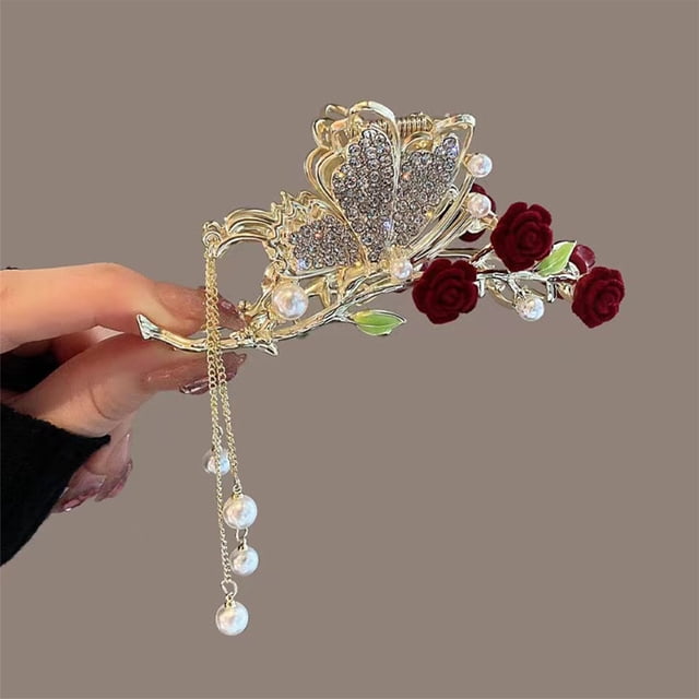 unbranded Pinza De Garra Para Con Detalle De Flor Rosa Para Combinar Con Cualquier Atuendo