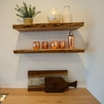 thumbnail image 2 of Floating Shelves, Wooden Wall Shelf for Decor, Hanging Display Shelving for Bedroom Bathroom Kitchen Living Room, 2 of 4
