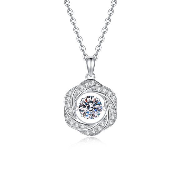 Leander's original S925 sterling silver beating heart necklace, featuring a circular lab-grown diamond, is a minimalist, high-end gift.