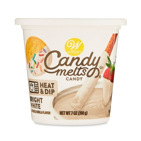 Wilton Vanilla Flavored Bright White Candy Melts Candy Tub, 7 oz.