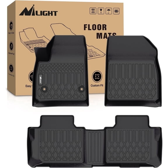 Nilight TPE Floor Mats for Chevy Blazer 2019 2020 2021 2022 2023 2024, Cadillac XT5 / GMC Acadia 2017-2023, All Weather Custom Fit Heavy Duty Floor Liners