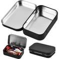 thumbnail image 2 of 95 x 62 x 20mm Empty Rectangular Hinged Tin Box with Lid (Silver) 8 Pieces, 2 of 5