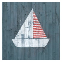 Marmont Hill Red Striped Sail Painting Wall Art Print