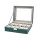 thumbnail image 1 of Watch Box, 10 Slot Mens Watch Case, Watch Storage Holder Organizer, Watch Display Case with Glass Lid, Anniversary Birthday Christmas Gifts for Men Women - green(Excluding watches), 1 of 5