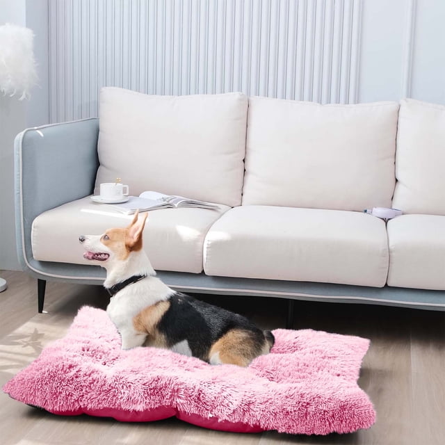 Fiudx Caseta de Invierno para Mascotas, Extraíble y Lavable, Acolchado de Esponja Suave, Base de Tela No Tejida, Acogedora Cama de Interior, Ideal para Perros Pequeños, 50 X 40 Cm.