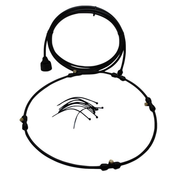Herunwer Outdoor Patio Fan Misting Cooling System Kit, Backyard Garden Water Mister with Brass Nozzles