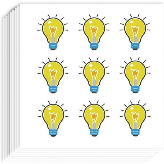 180 Pcs Self-Adhesive Light Bulb Stickers 0.94x0.82 Inch Scrapbook Paper Stickers for Planner Calendar Crafting Party Decor Gift Bag Seal