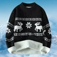 thumbnail image 2 of Christmas Sweaters for Women Winter Sweater Coat Warm Knit Pullover Deer Patterned Top Stylish Casual Apparel Christmas Sweaters, 2 of 5