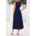 thumbnail image 2 of Vestido PRETTYGARDEN 2025 sin mangas azul marino midi línea A, 2 of 8
