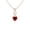 Red::Rose Gold, variant on Aqua Color Infinity Heart Pendant - Gold Plated Jewelry