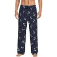 thumbnail image 2 of Kdxio Anchor Print Men's Sleep Pajama Pant Lounge Pants with Pockets, 2 of 8