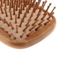 thumbnail image 3 of Cepillo de  de bambú, de masaje, cepillo de antiestático, reduce la pérdida de cabello- Cuadrado shamjiam Peine de masaje de cuero cabelludo, 3 of 7