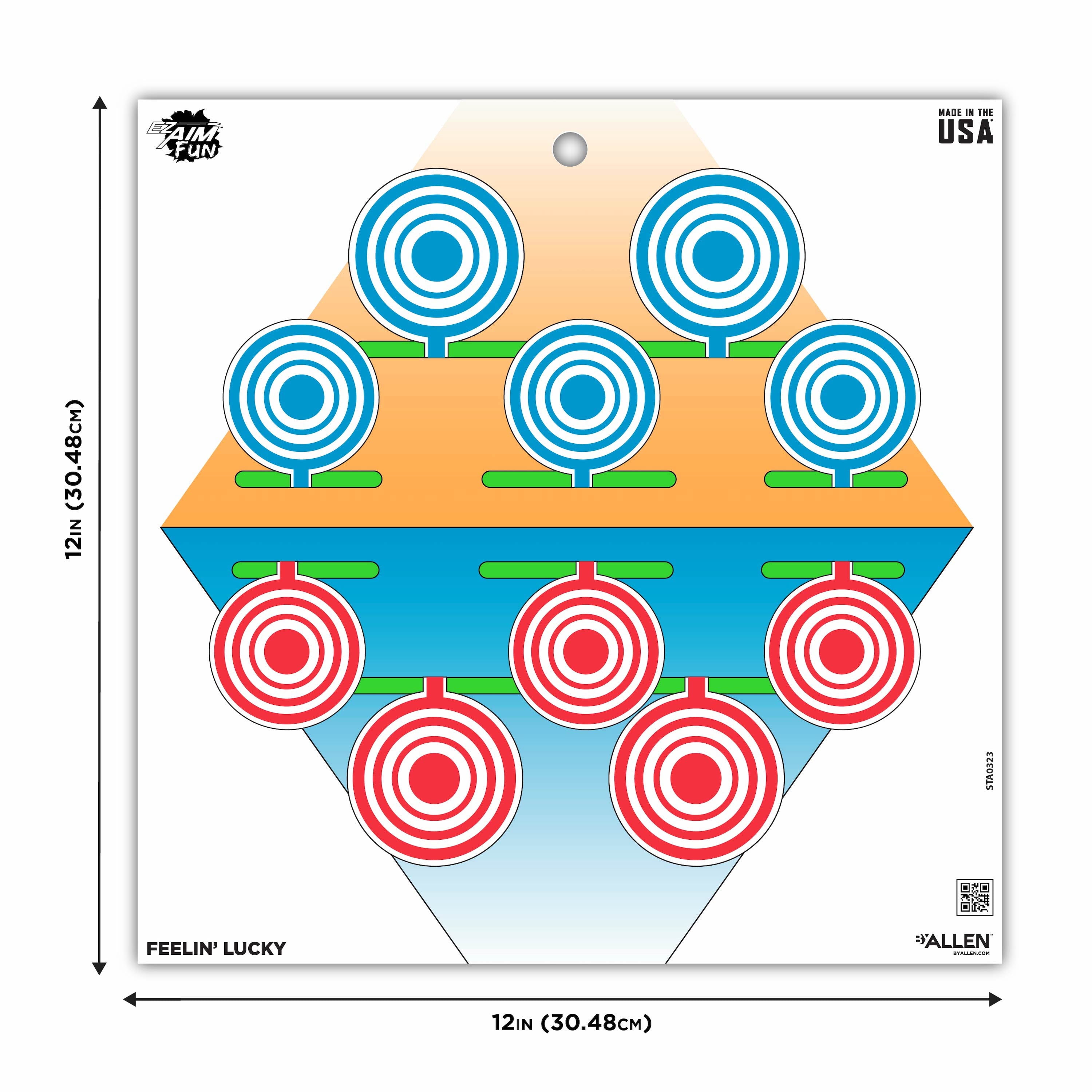 Ez Aim Fun Paper Shooting Targets, Plinking the Day Away, 12 In Square, 12-Pack, Multi-Color, 2 Pack