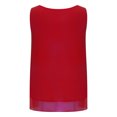 thumbnail image 4 of YYDGH Women's Chiffon Double Layered Tank Tops Summer Sleeveless Crew Neck Casual Blouses Shirts Red XXL, 4 of 7
