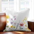 thumbnail image 2 of Pastoral Sunflowers Throw Pillow Cover Floral Plants Leaves Farmhouse Cotton Linen Cushion Cover Throw Pillow Case with Invisible Zipper for Couch Sofa Bed Chair Car 20x20 Inch, 2 of 14