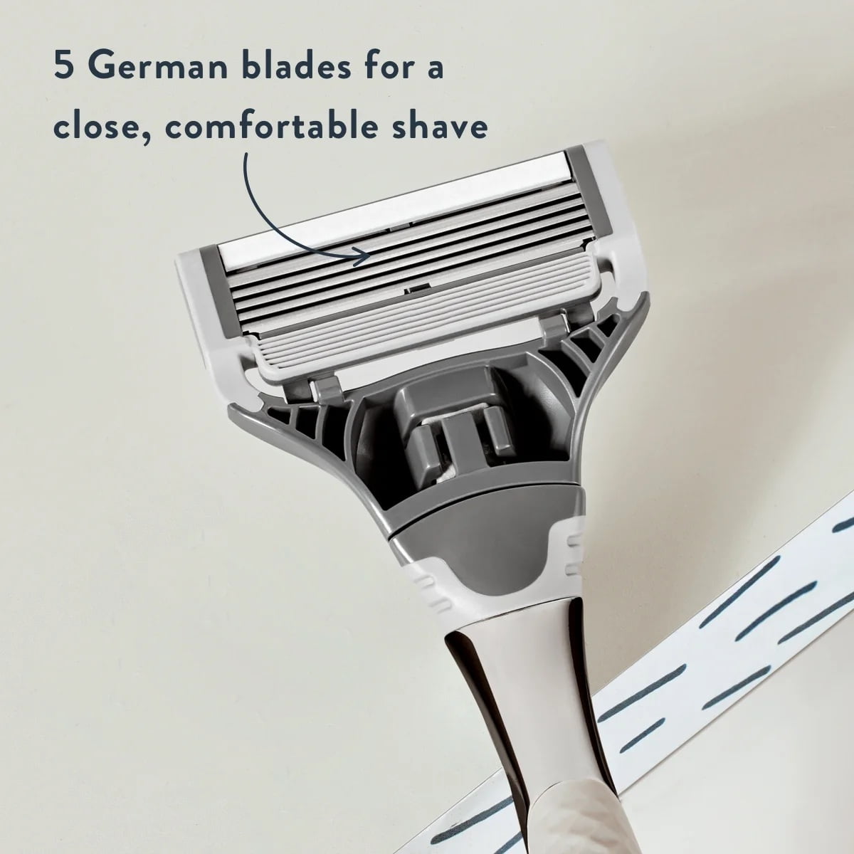 Harry's Razor Kit for Men with 2 Razor Blade Refill Cartridges, and 1 Smoke Chrome Edition Handle