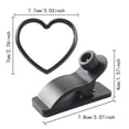 thumbnail image 4 of Clip On Heart Shaped Baby Car Mirror, Shatterproof Wide View Rearview Mirror, 360° Adjustable Headrest Mount, Scratch Free Stable Auxiliary Mirror for Infant Toddler Safety Car Travel Observation, 4 of 9
